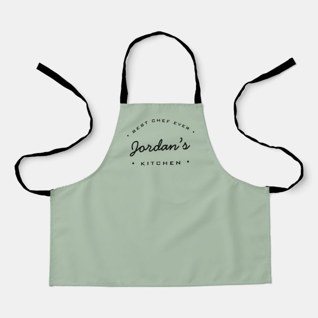Kid's Green Best Koch je Custom Kitchen Geschenk Schürze (Vorderseite)