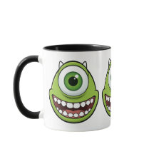 Kids Green One-Eyed Monster Cute Funny Mug