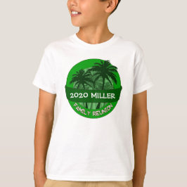 Kids Green Palme individuelle Name Wiedersehen-Shi T-Shirt