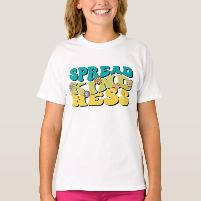 Kids Groovy Shirt | Spread-Kindness-T - Shirt (Vorderseite)