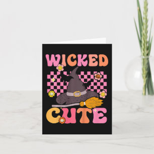 Kids Groovy Wicked Niedlich HexenHalloween Kostüm Karte