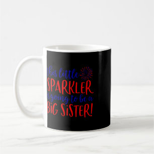 Kids große Schwester Funken 4. Juli Schwangerschaf Kaffeetasse