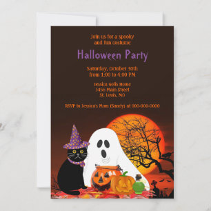 Kids Halloween Costume Party Einladung