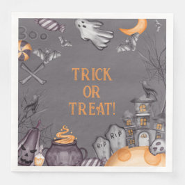 Kids Halloween Costume Party Napkins Serviette