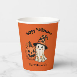 Kids Halloween Cute Ghost Pumpkin Party  Pappbecher