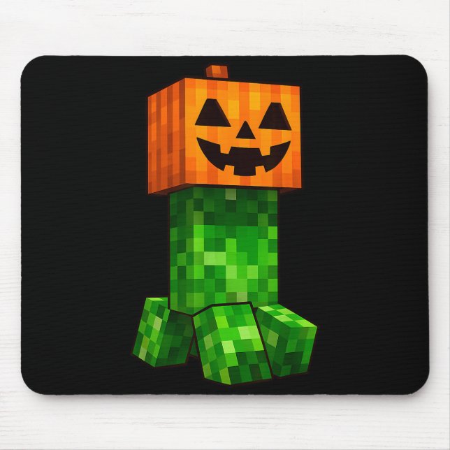 Kids Halloween Gamer Xel Jack O Lantern Pumpkin Bo Mousepad (Vorne)