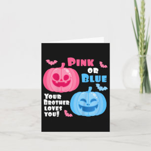Kids Halloween Gender Offenbaren Ihre Bruder Liebe Karte