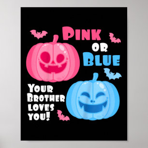 Kids Halloween Gender Offenbaren Ihre Bruder Liebe Poster