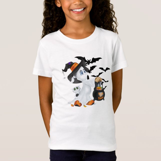 Kids Halloween Ghost Shirt (Vorderseite)