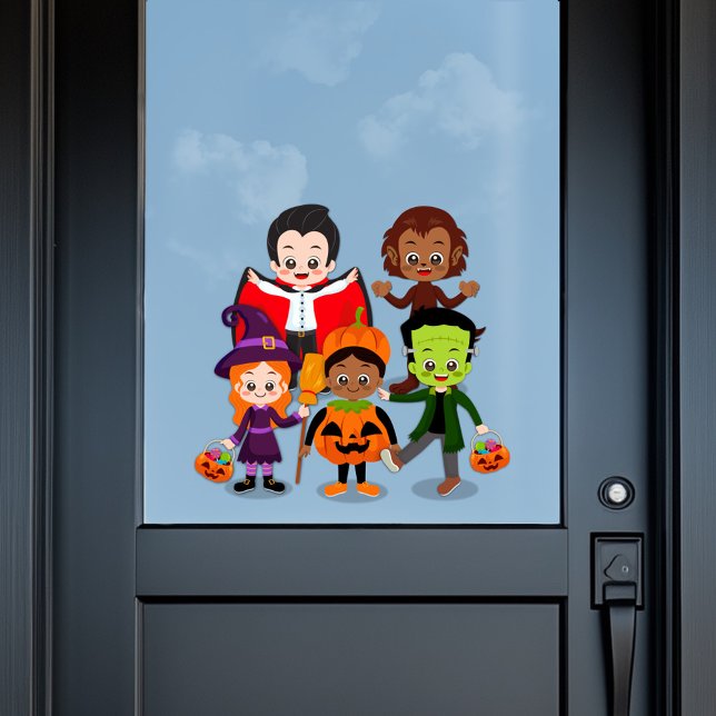 Kids-Halloween-Kostüm-Party Fensteraufkleber (Von Creator hochgeladen)