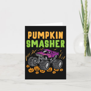Kids Halloween Monster Truck Pumpkin Smasher Boys Karte