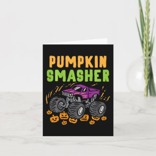 Kids Halloween Monster Truck Pumpkin Smasher Boys Karte