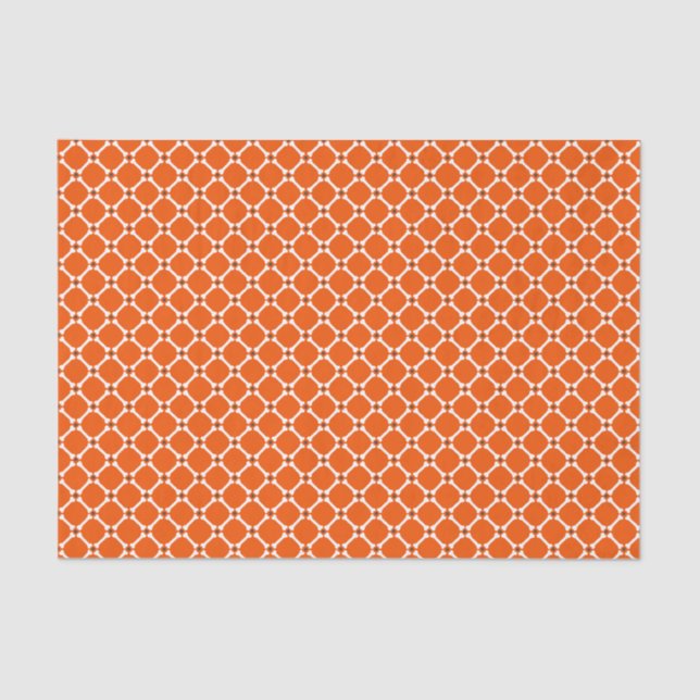 Kids Halloween Orange Muster Kreis in Diamond Seidenpapier (Vorderseite)