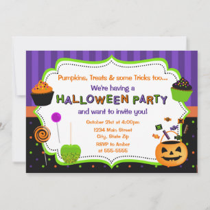 Kid's Halloween-Party Einladung