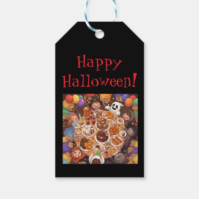 Kid's Halloween Party Geschenkanhänger (Vorderseite)