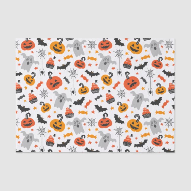 Kids Halloween-Party Ghosts Spiders Candy Pumpkins Seidenpapier (Vorderseite)
