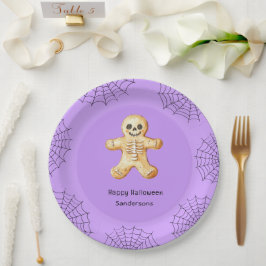 Kids Halloween-Party Gingerbread Skelett Pappteller