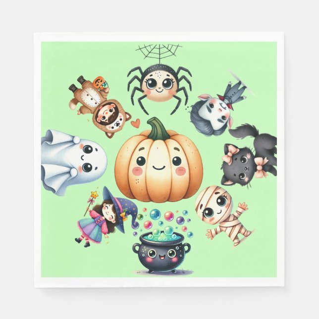Kid's Halloween-Party Serviette (Vorderseite)