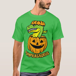Kids Halloween Pumpkasaurus Pumpkin Dinosaur Boy D T-Shirt