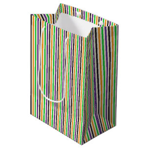 Kids Halloween Retro farbenfrohe vertikale Streife Mittlere Geschenktüte