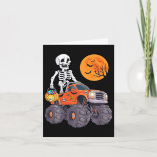 Kids Halloween Skeleton Reiten Monster LKW Spaß T Karte