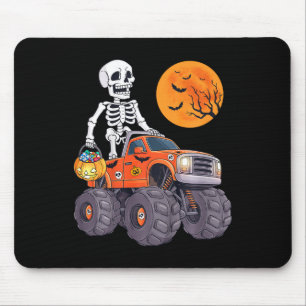 Kids Halloween Skeleton Reiten Monster LKW Spaß T Mousepad