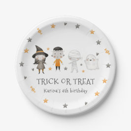 Kids Halloween Trick oder Treat Birthday Paper Pla Pappteller