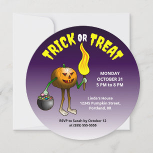 Kids Halloween Trick oder Treat Party Einladung