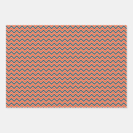 Kids Halloween Zickzack Bold Orange Schwarz-weiß Geschenkpapier Set