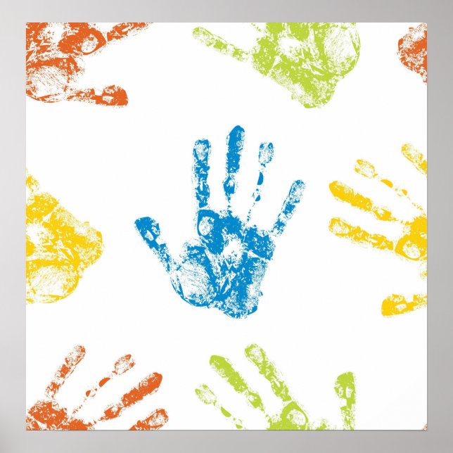 Kids Handprints Poster (Vorne)