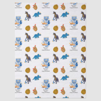 Kids Hanukkah Gewebe Paper - Dinosaurier dreidel Seidenpapier
