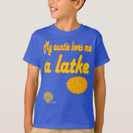 Kids' Hanukkah Shirt - "My auntie loves me a latke