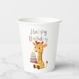 Kids Happpy Birthday Pappbecher