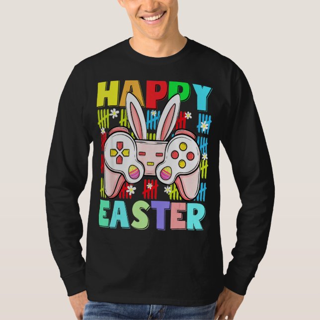 Kids Happy Osterspiel Controller Ohren Funny Egg B T-Shirt (Vorderseite)