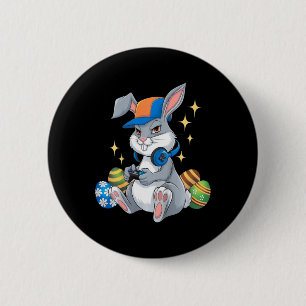 Kids Happy Ostertag Videospiel Bunny Eier Gaming Button