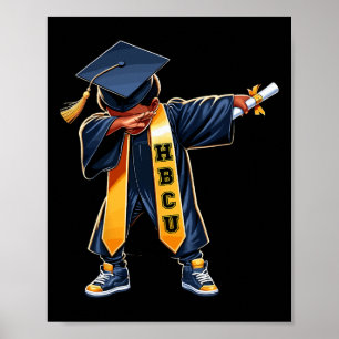 Kids Hbcu Funny Boys Grad Dabbing Abschluss Poster