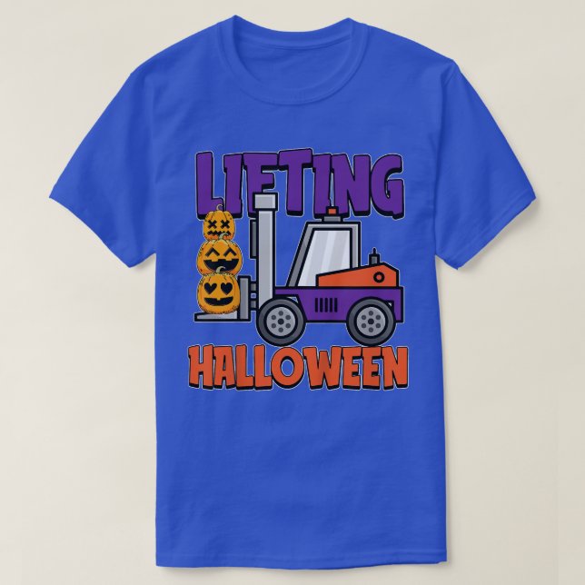Kids hebt Halloween Kostüm Coolen Gabelstapler Pum T-Shirt (Design vorne)