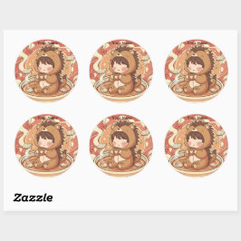 Kids Hedgehog School Sticker Sheet