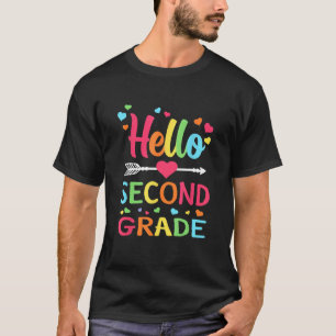 Kids Hello Second Grade Team 2. Klasse wieder auf T-Shirt