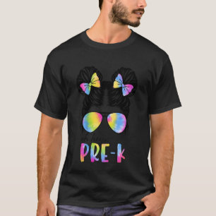 Kids, Hey, Pre K Messy Bun zurück zur Gefärbte Kra T-Shirt