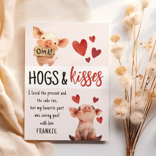 Kids Hogs & Kisses Geburtstag Danke Karten