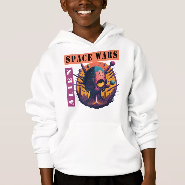 Kids Hoodi Space Design Hoodie (Vorderseite)