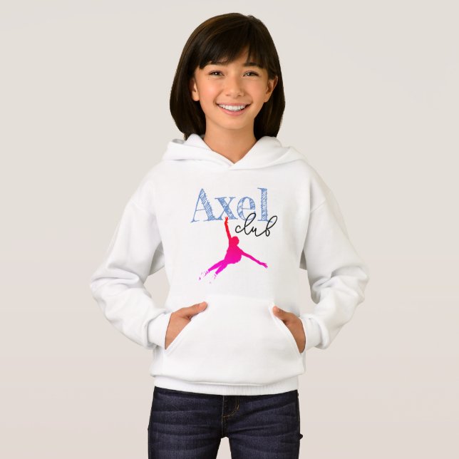 Kids hoodie "Axel club" Figur Skaten (Vorne ganz)