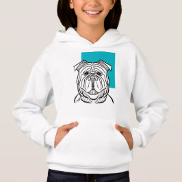 Kids Hoodie - Hunde-Sammlung - Blaues Design