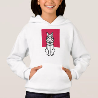 Kids Hoodie - Hundesammlung - rosa Farbblock