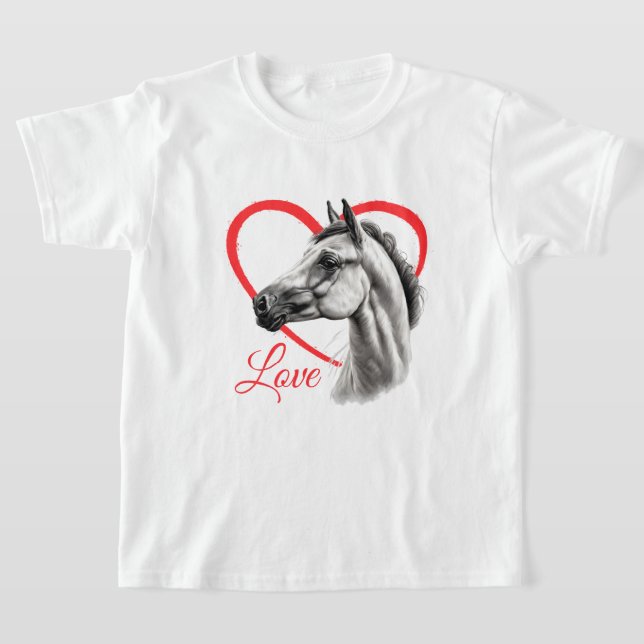 Kid's Horse Liebe T - Shirt (Ablage )