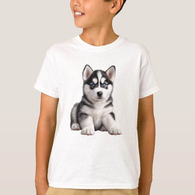 Kid's Husky Puppy T - Shirt (Vorderseite)