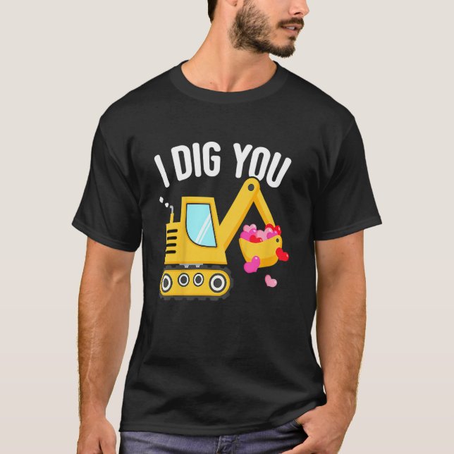 Kids I Dig You Happy Valentines Day Love Heart Tod T-Shirt (Vorderseite)