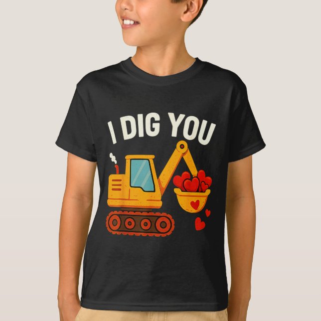 Kids I Dig You Happy Valentines Day Love Heart Tod T-Shirt (Vorderseite)