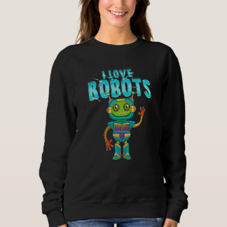 Kids I Liebe Roboter Sweatshirt